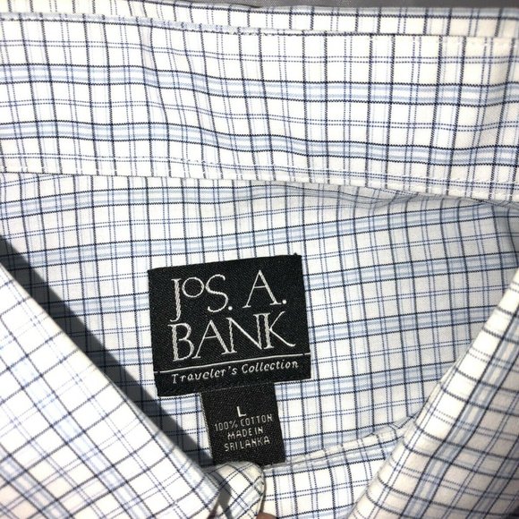 Men’s Large Jos. A. Bank Short Sleeve Dress Shirt - Picture 2 of 2